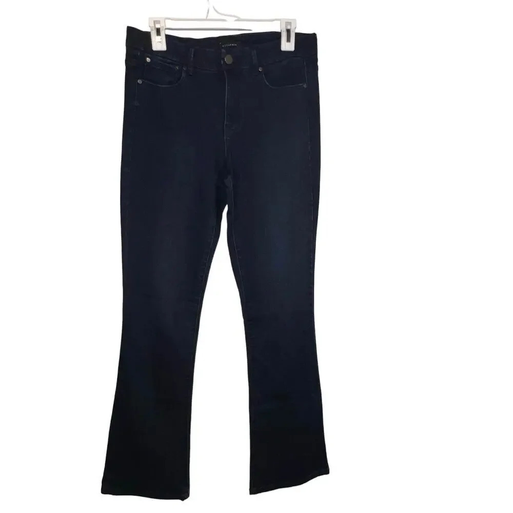 Metaphor, 12, flare leg, dark wash, midrise button zip‎ stretch denim Jean